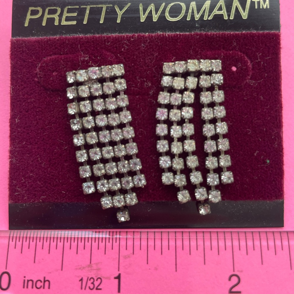 80’s rhinestone waterfall earrings - Never worn